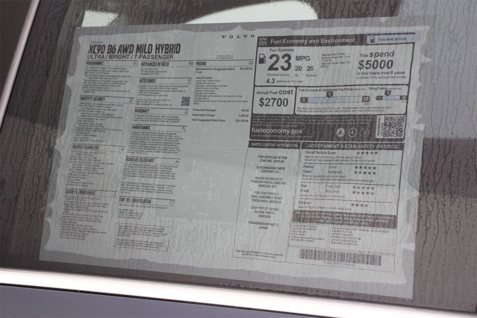 New 2026 Volvo XC90 B6 Ultra image 18