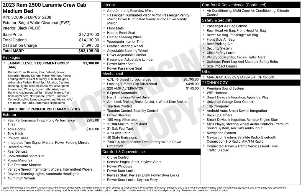 Certified 2023 RAM 2500 Laramie AWD/4WD image 5