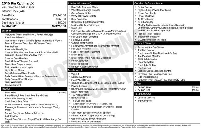 Used 2016 Kia Optima LX image 12