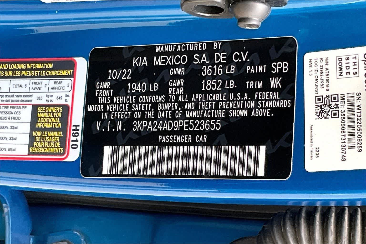 Certified 2023 Kia Rio S FWD image 18