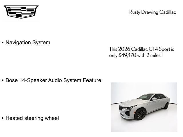 New 2026 Cadillac CT4 Sport AWD/4WD image 4
