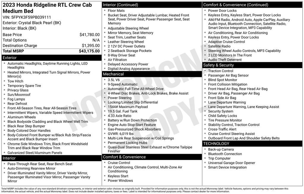 Used 2023 Honda Ridgeline RTL image 27