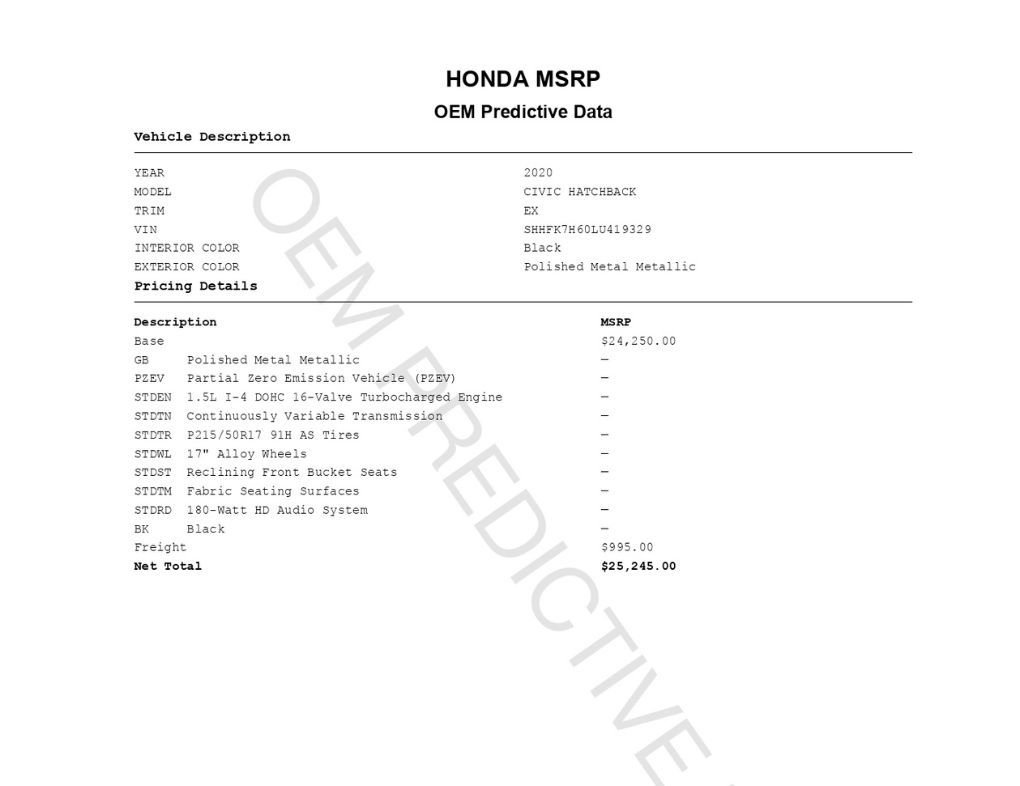 Used 2020 Honda Civic EX image 2