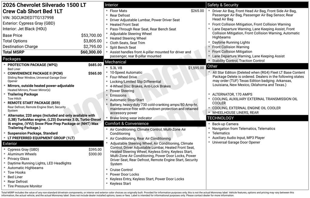 New 2026 Chevrolet Silverado 1500 LT w/ Protection Package AWD/4WD image 26