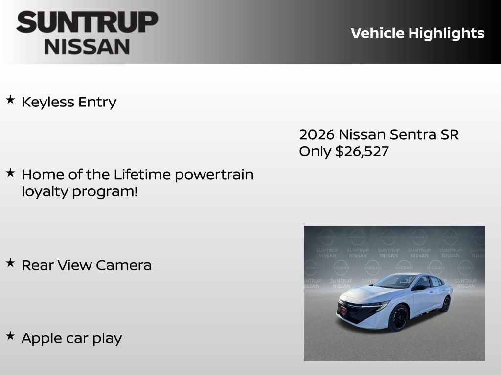 New 2026 Nissan Sentra SR w/ SR All Weather Package FWD image 8