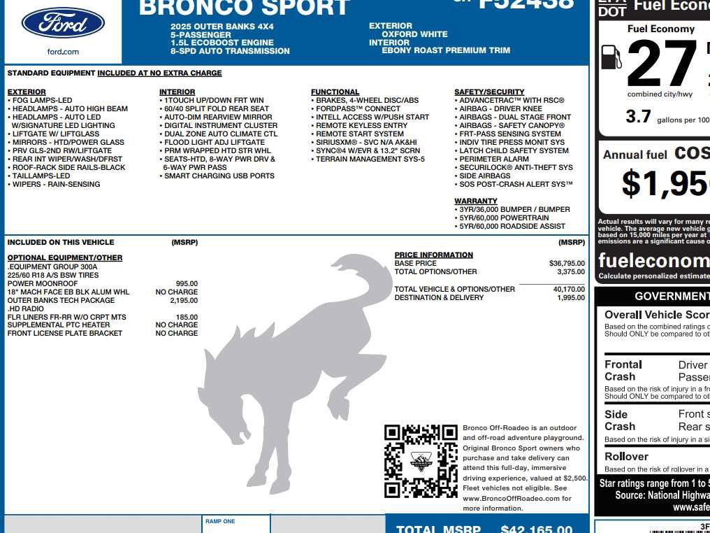 New 2025 Ford Bronco Sport Outer Banks w/ Outer Banks Tech Package+ image 2