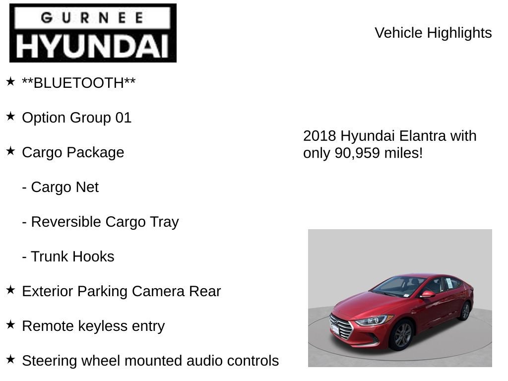 Used 2018 Hyundai Elantra SEL w/ Cargo Package FWD image 7