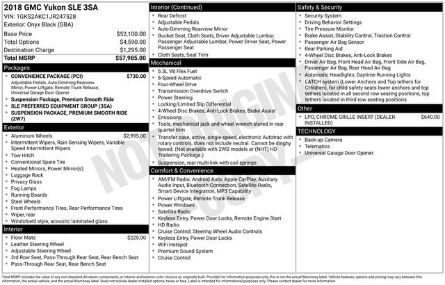 Used 2018 GMC Yukon SLE w/ Convenience Package image 16