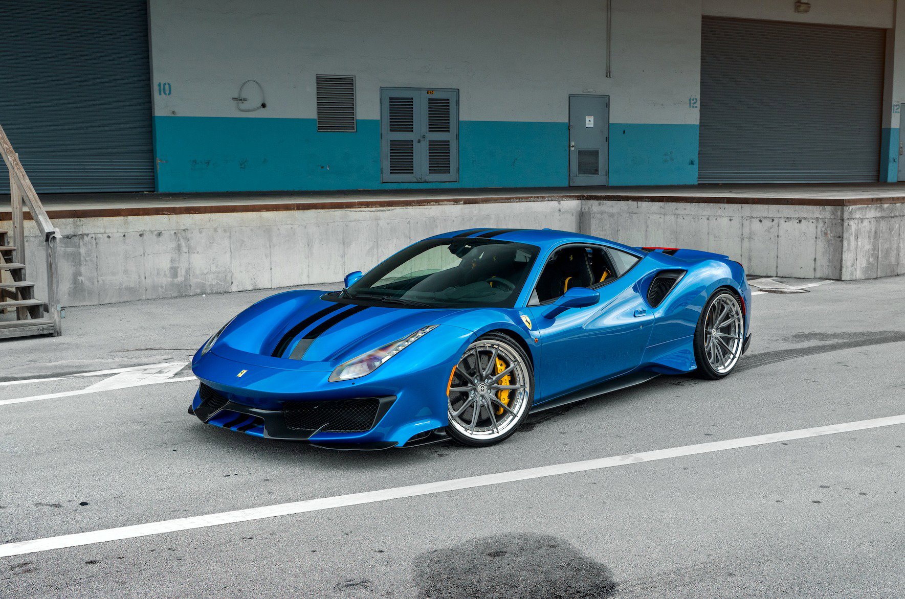 Used 2020 Ferrari 488 Pista Coupe Blu Corsa HRE Wheels Ful image 63