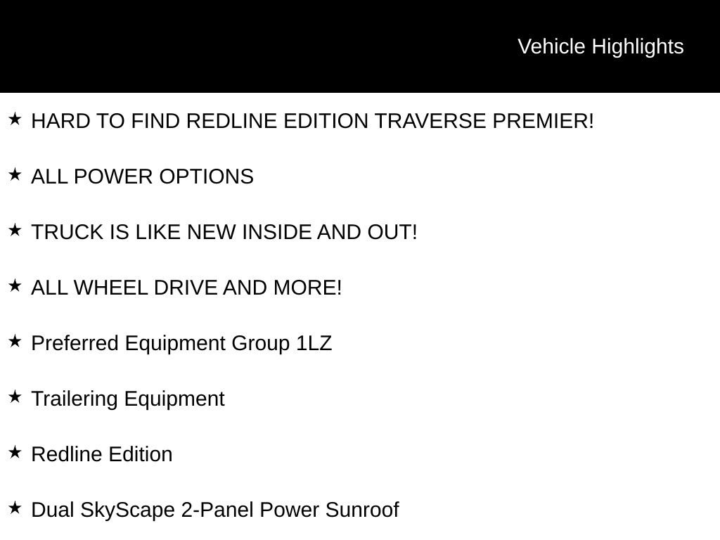 Used 2019 Chevrolet Traverse Premier w/ Redline Edition image 5