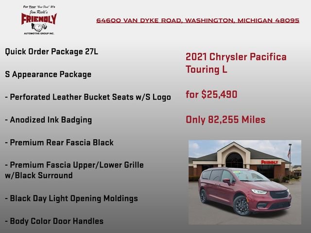 Used 2021 Chrysler Pacifica Touring-L w/ S Appearance Package image 5