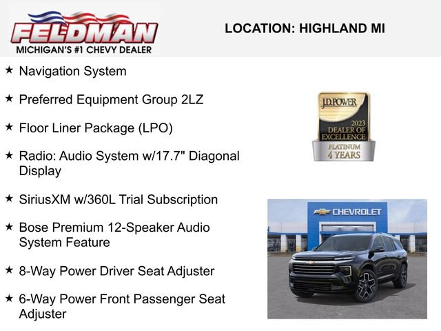 New 2026 Chevrolet Traverse High Country w/ LPO, Floor Liner Package image 3