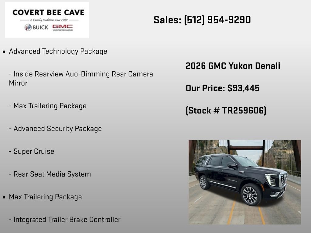 New 2026 GMC Yukon Denali w/ Denali Reserve Package RWD image 18