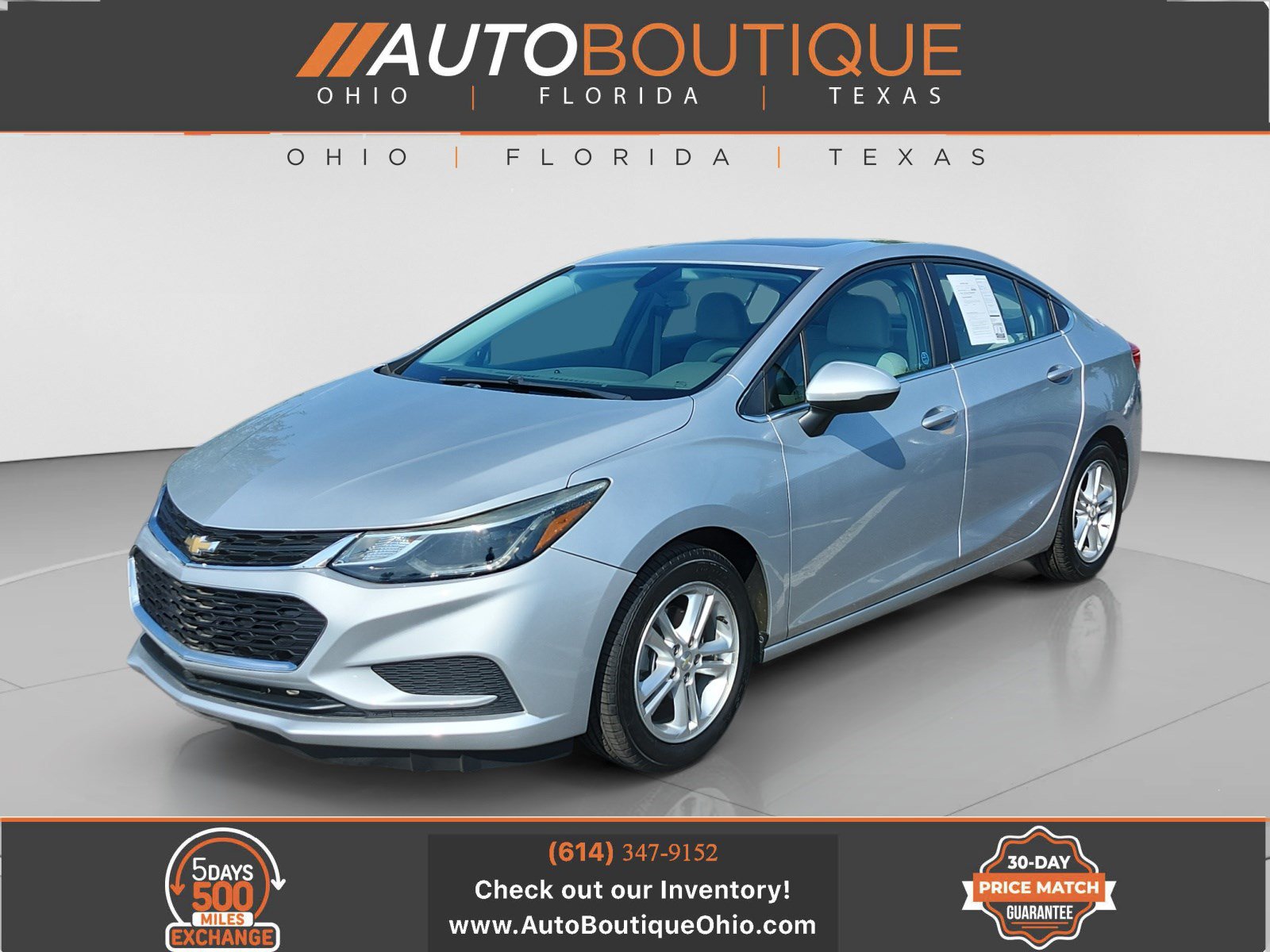 Used 2017 Chevrolet Cruze LT w/ Sun And Sound Package FWD image 1