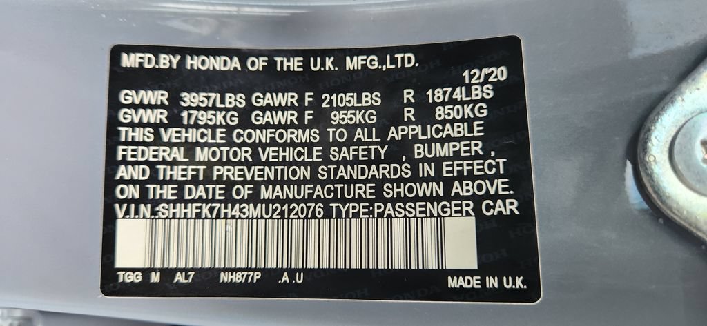 Used 2021 Honda Civic Sport image 6