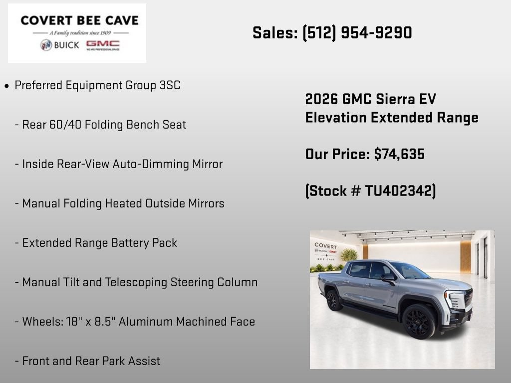 New 2026 GMC Sierra EV Elevation w/ Premium Package AWD/4WD image 7