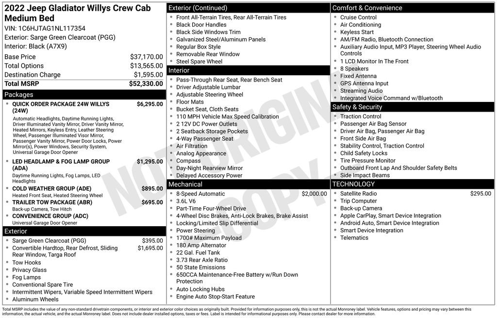 Used 2022 Jeep Gladiator Willys image 15