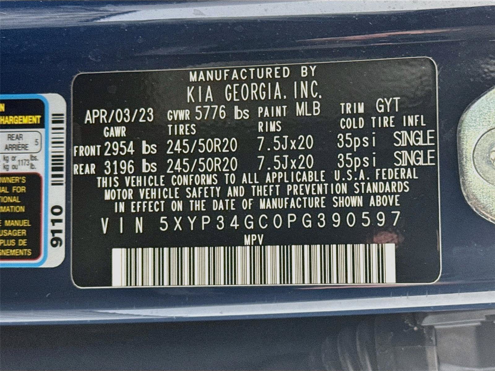 Certified 2023 Kia Telluride EX w/ EX Captain's Chair Package FWD image 34