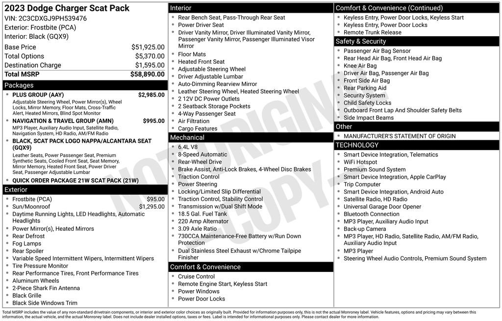 Used 2023 Dodge Charger Scat Pack w/ Plus Group RWD image 35