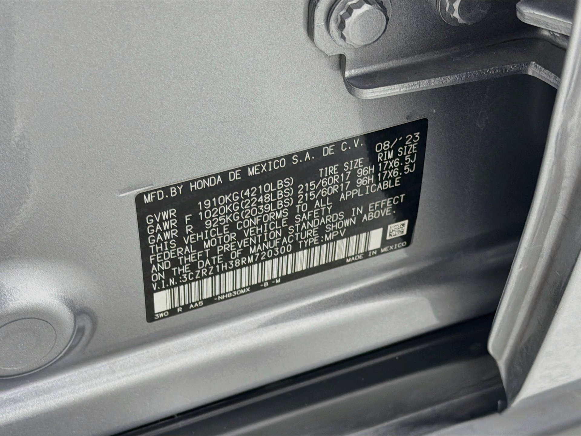 Certified 2024 Honda HR-V LX image 39