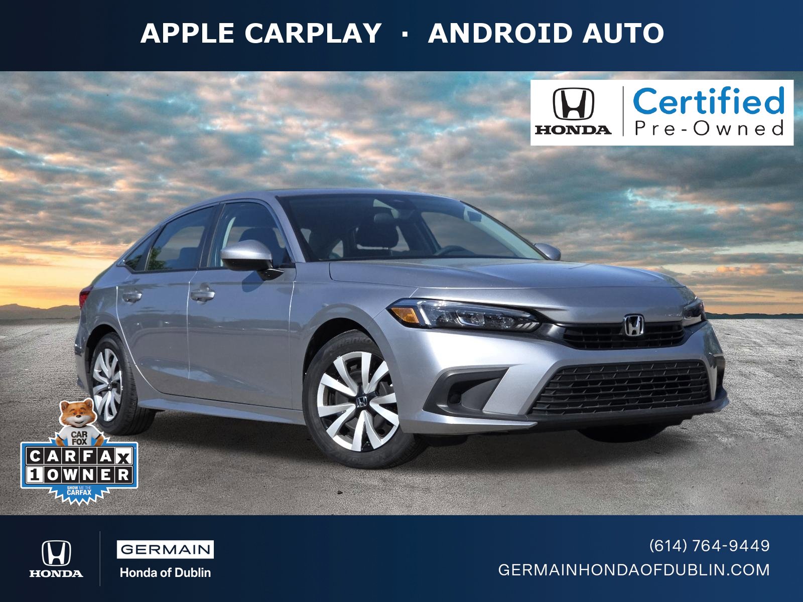 Certified 2023 Honda Civic LX