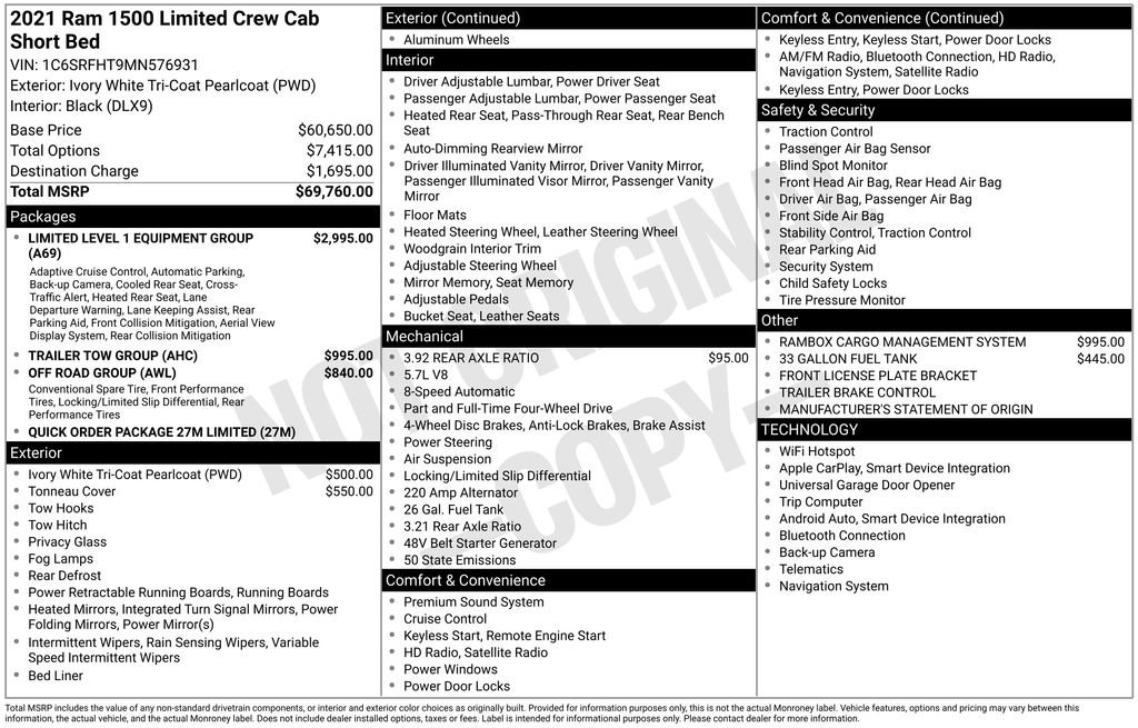 Used 2021 RAM 1500 Limited image 24