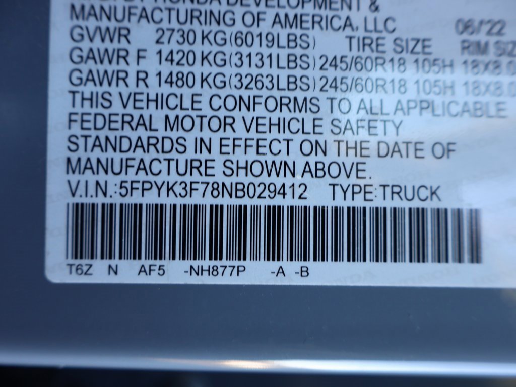 Certified 2022 Honda Ridgeline RTL-E image 35