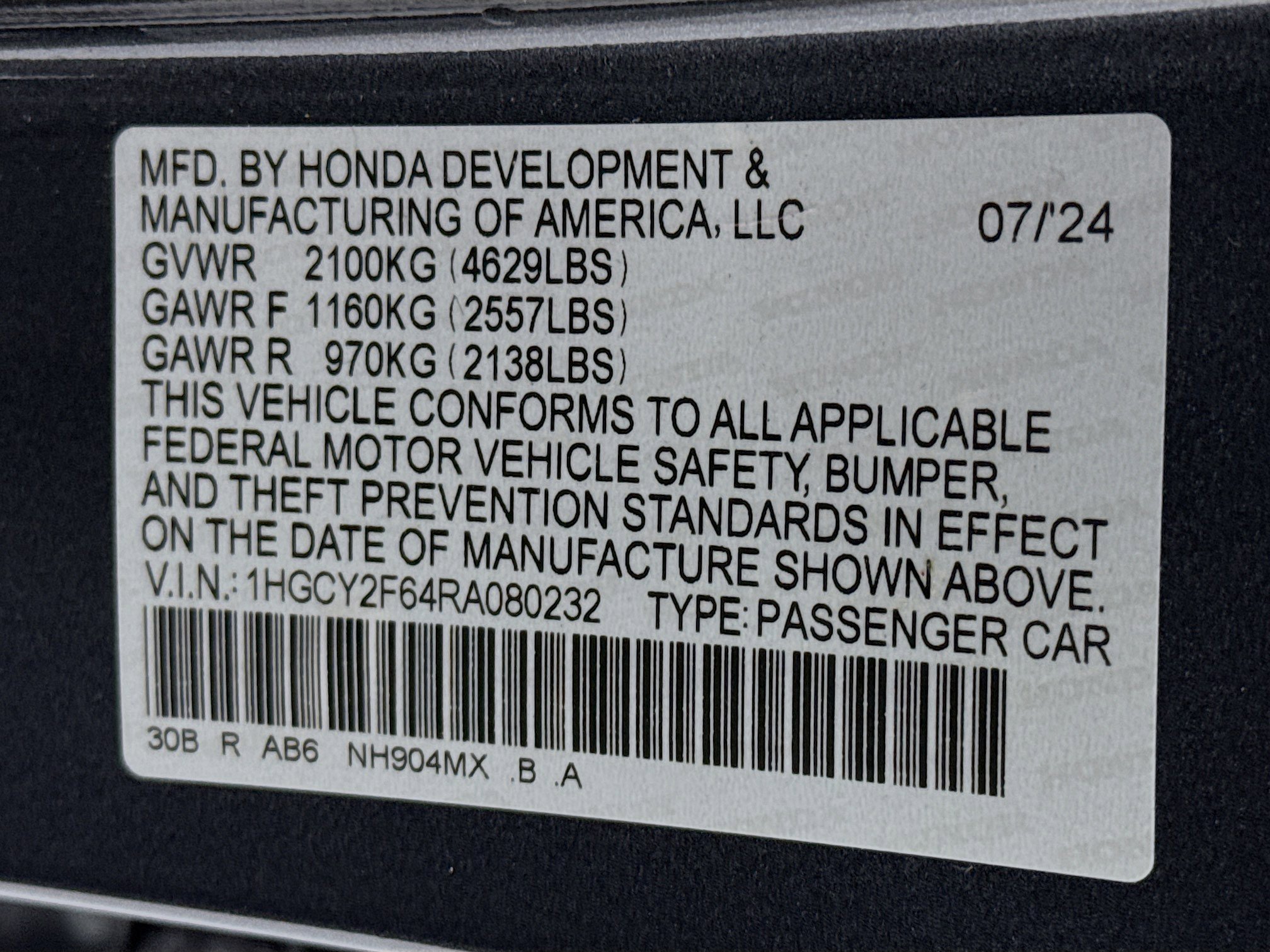 Certified 2024 Honda Accord EX-L image 31