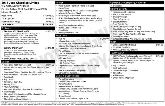 Used 2014 Jeep Cherokee Limited w/ Technology Group image 4