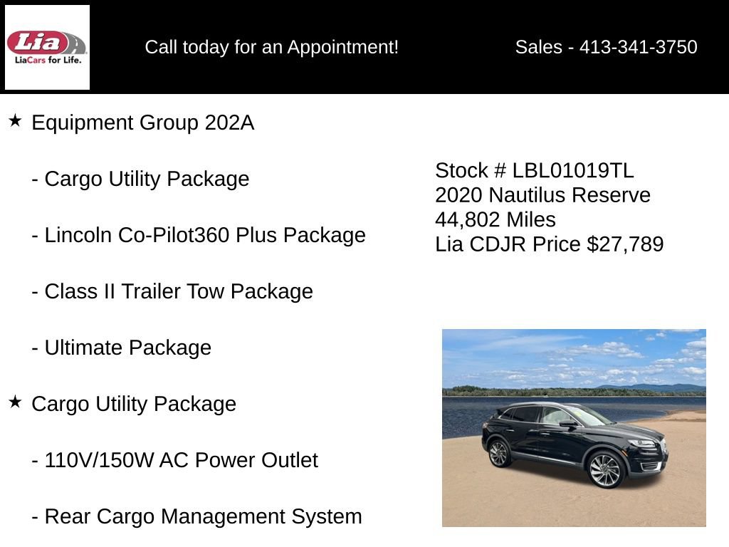 Used 2020 Lincoln Nautilus Reserve w/ Equipment Group 202A AWD/4WD image 6