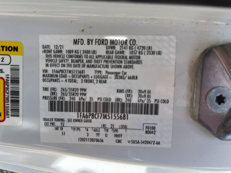 Used 2021 Ford Mustang GT Premium w/ Equipment Group 401A RWD image 7