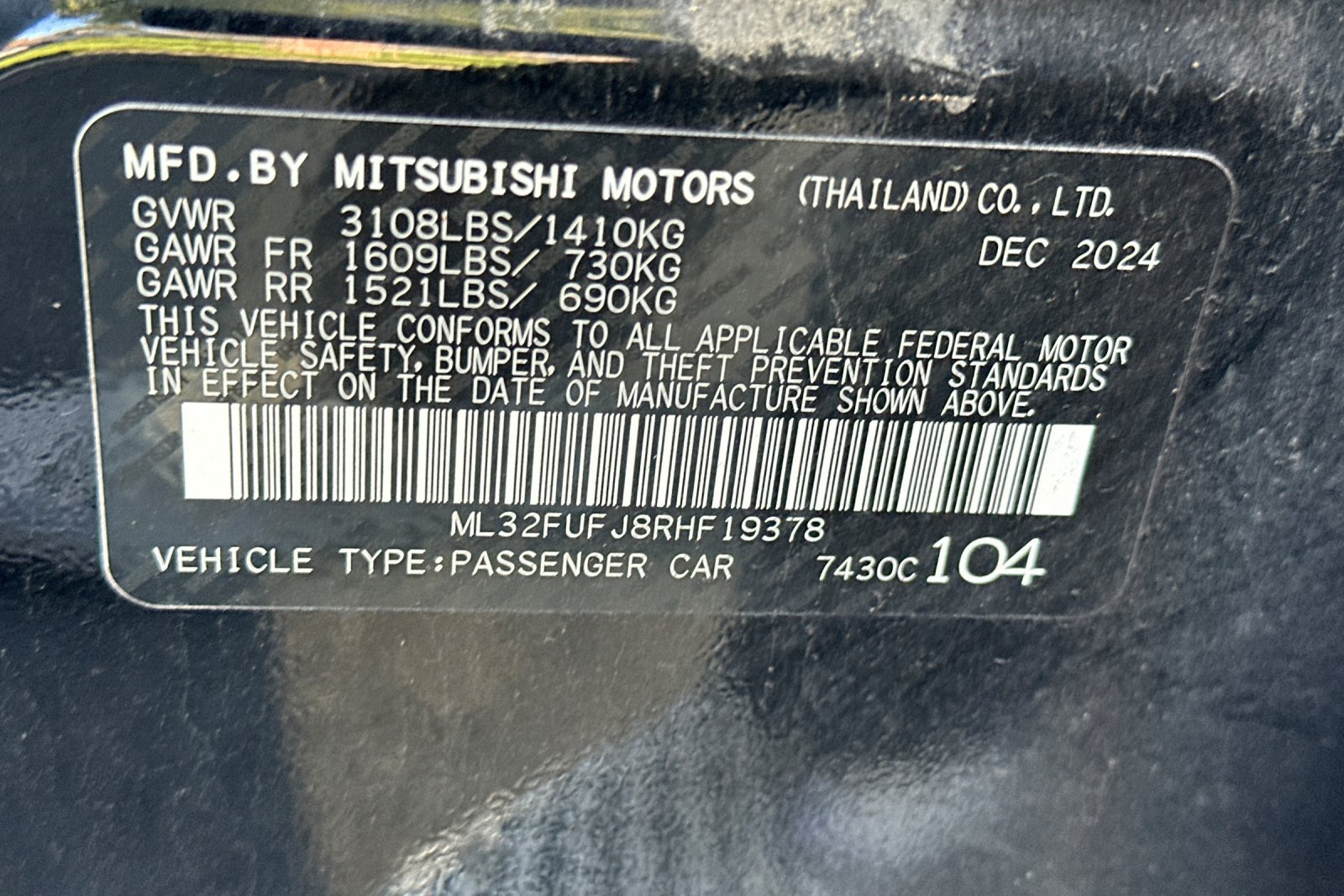 Used 2024 Mitsubishi Mirage G4 LE FWD image 25