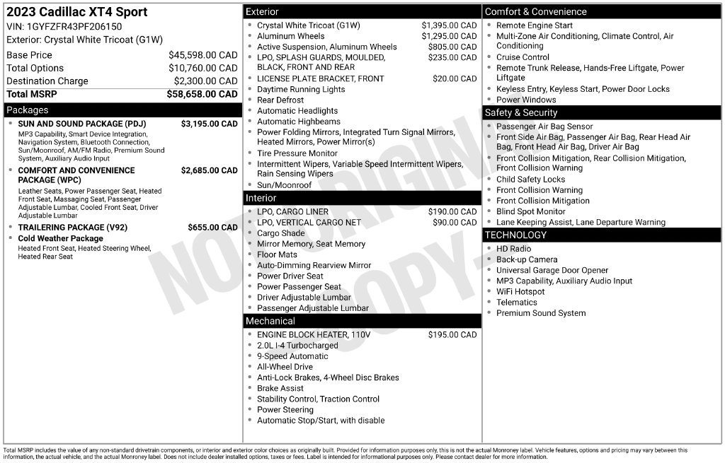 Certified 2023 Cadillac XT4 Sport w/ Sun And Sound Package AWD/4WD image 41