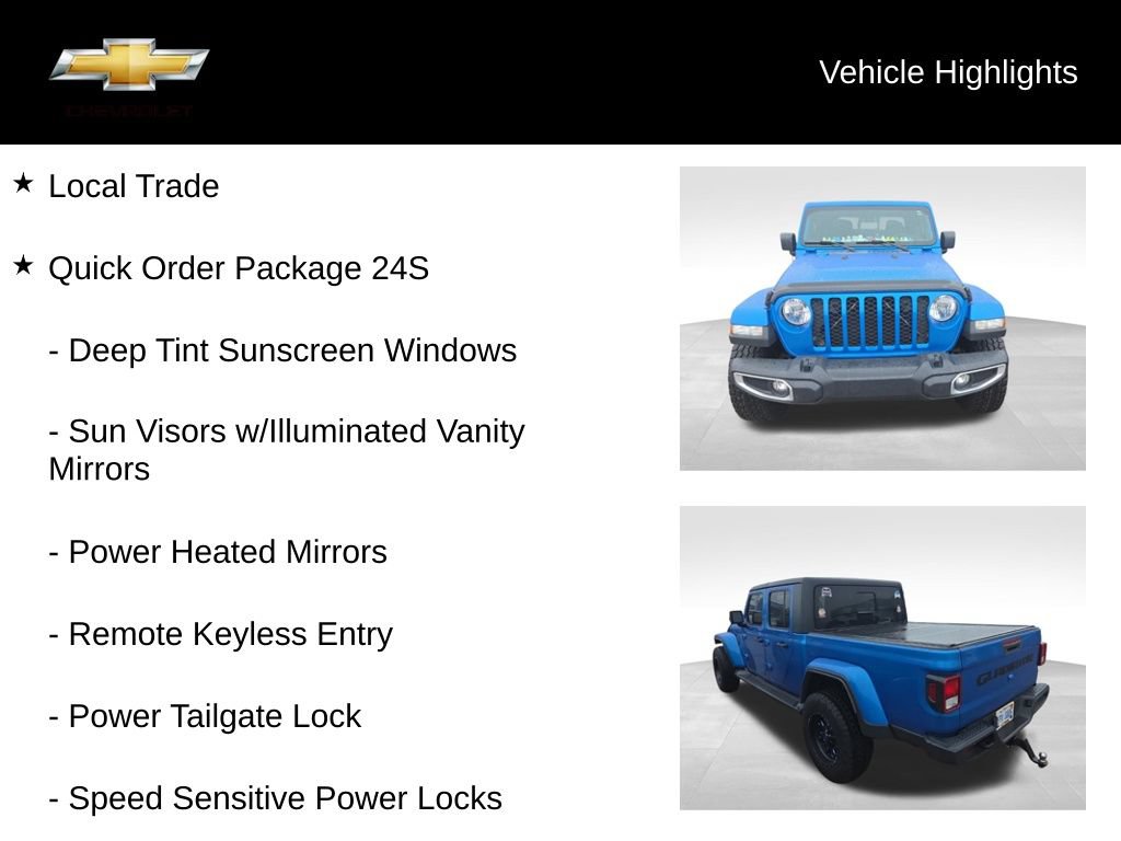 Used 2020 Jeep Gladiator Sport w/ Quick Order Package 24S AWD/4WD image 14