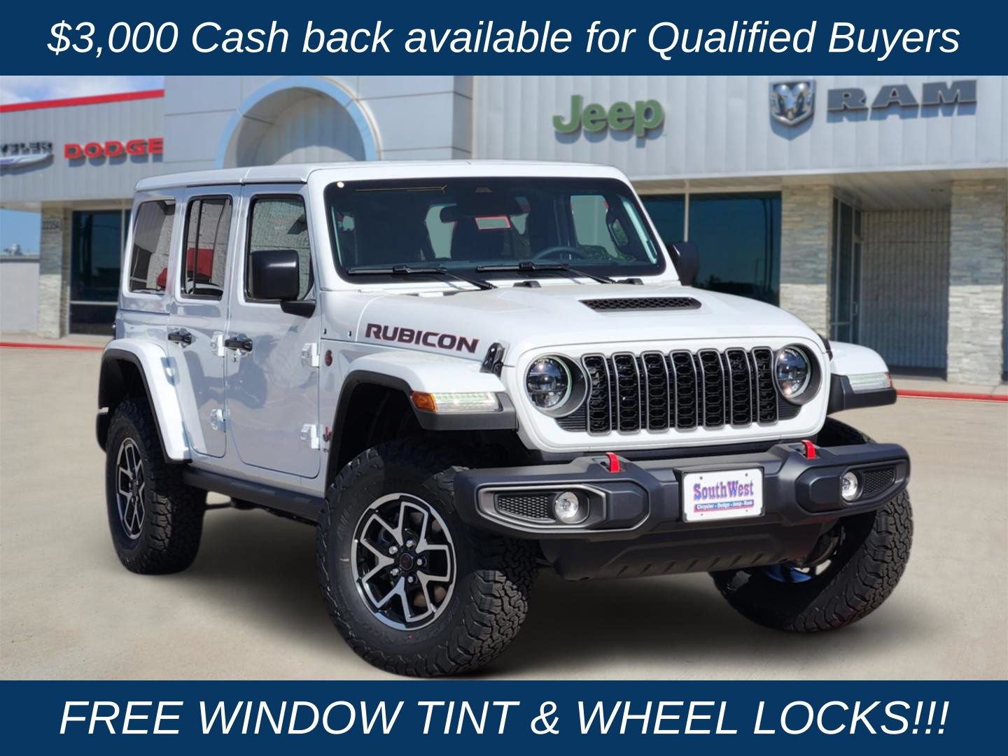 New 2026 Jeep Wrangler Unlimited Rubicon AWD/4WD 360° Tour