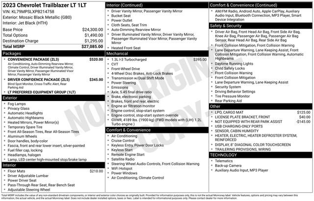 Used 2023 Chevrolet TrailBlazer LT w/ Convenience Package image 15