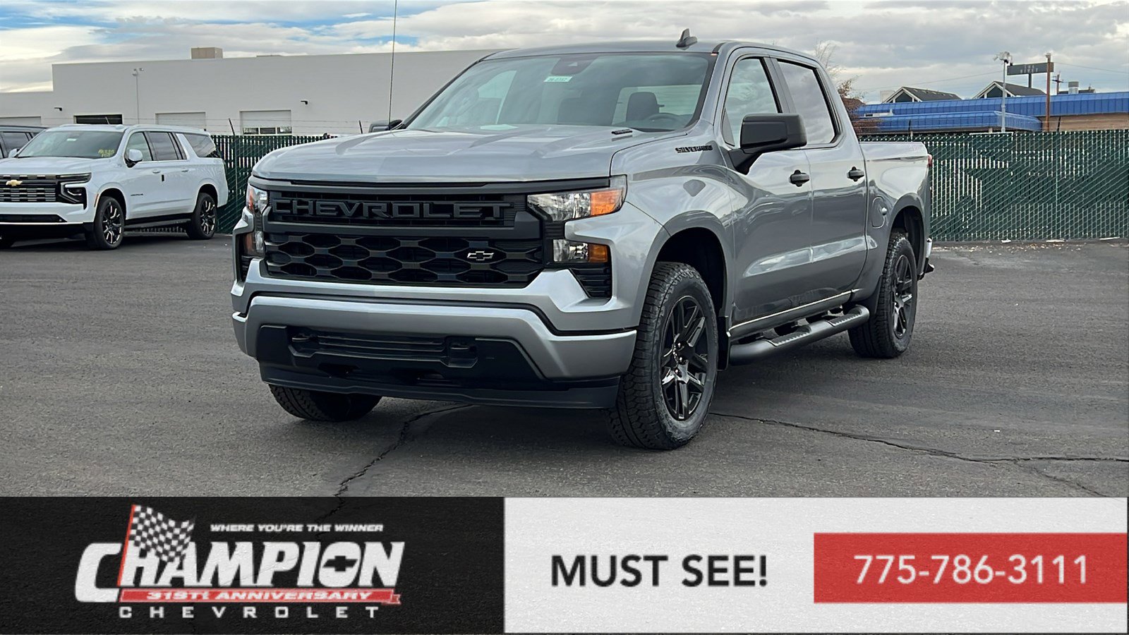 New 2026 Chevrolet Silverado 1500 Custom w/ Turbomax Blackout Package