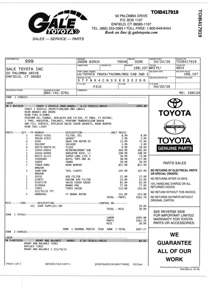 Used 2014 Toyota Tacoma 2WD Regular Cab image 12