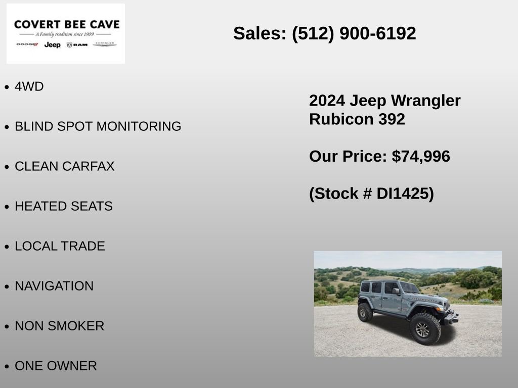 Used 2024 Jeep Wrangler Unlimited Rubicon 392 AWD/4WD image 6