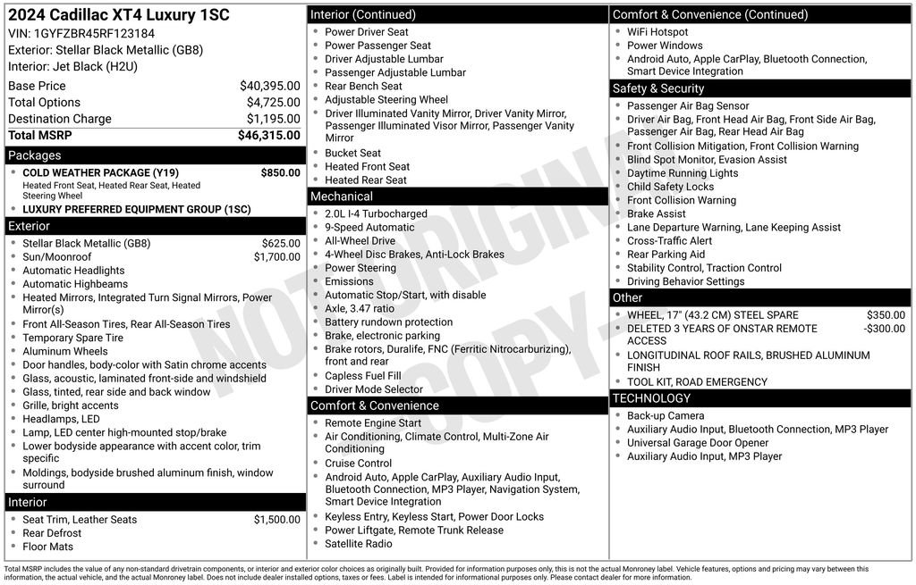 Used 2024 Cadillac XT4 Luxury w/ Cold Weather Package image 4