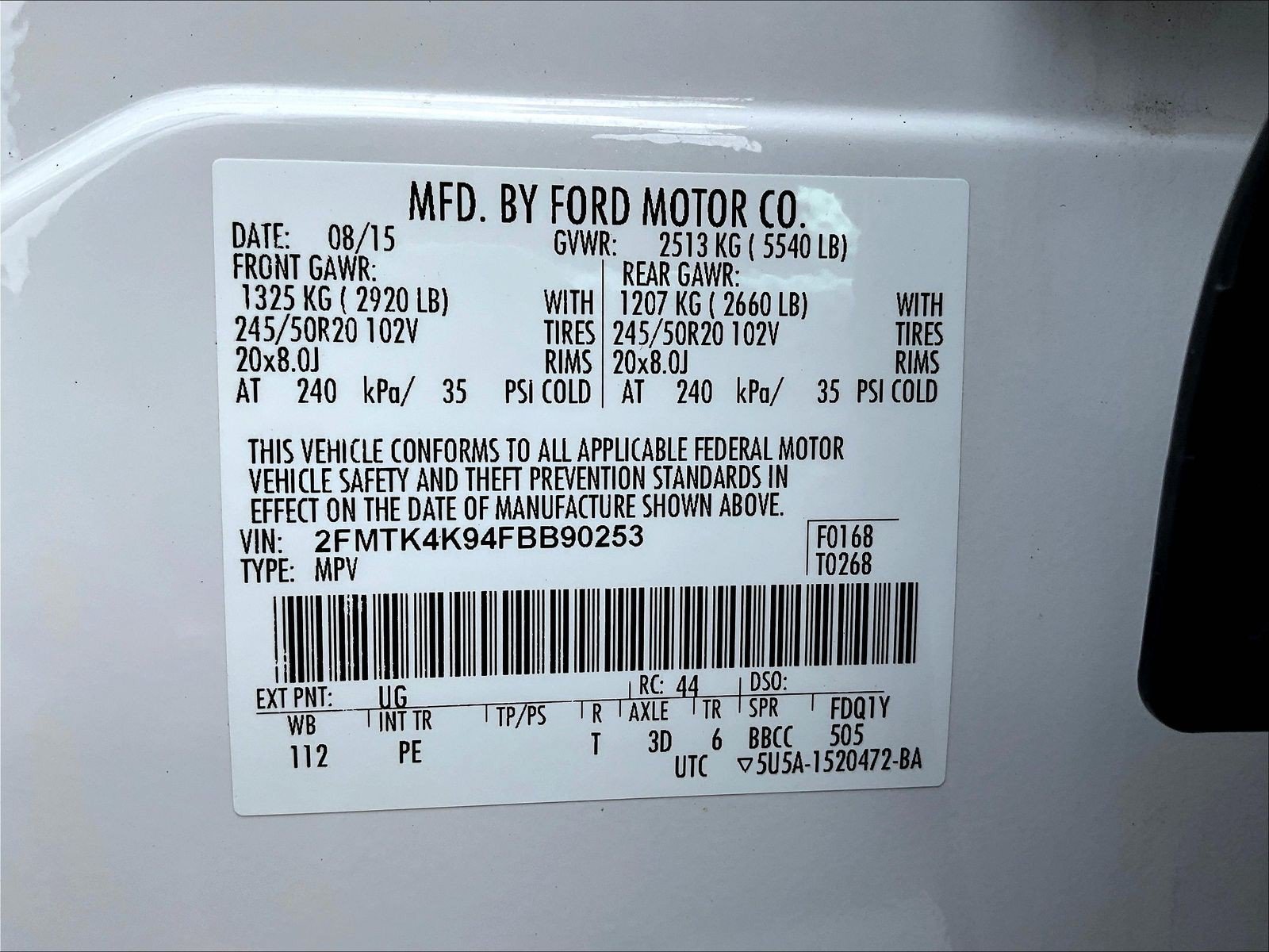 Used 2015 Ford Edge Titanium w/ Equipment Group 301A AWD/4WD image 19