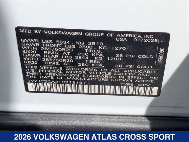 New 2026 Volkswagen Atlas Cross Sport SE image 20