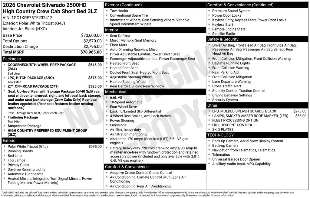 Used 2026 Chevrolet Silverado 2500 High Country AWD/4WD image 29