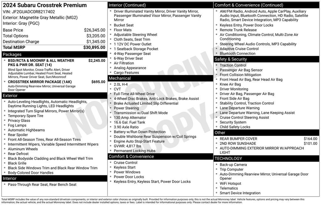 Used 2024 Subaru Crosstrek 2.0i Premium image 5