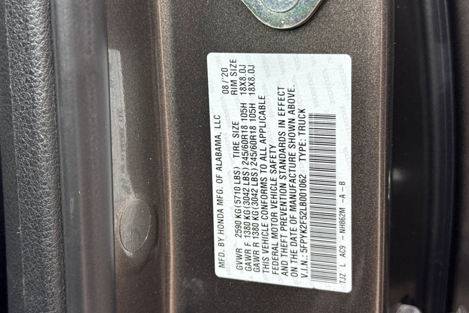 Used 2020 Honda Ridgeline RTL image 21