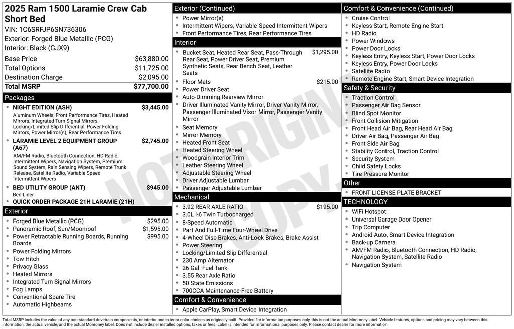 Used 2025 RAM 1500 Laramie w/ Night Edition AWD/4WD image 24