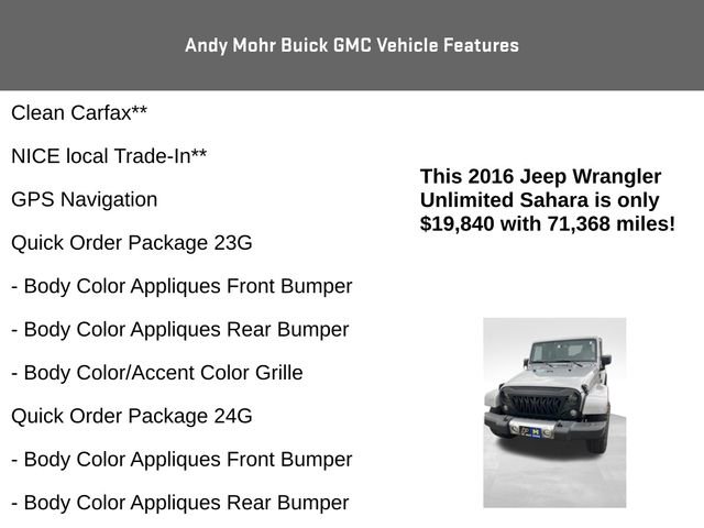 Used 2016 Jeep Wrangler Unlimited Sahara w/ Dual Top Group image 4