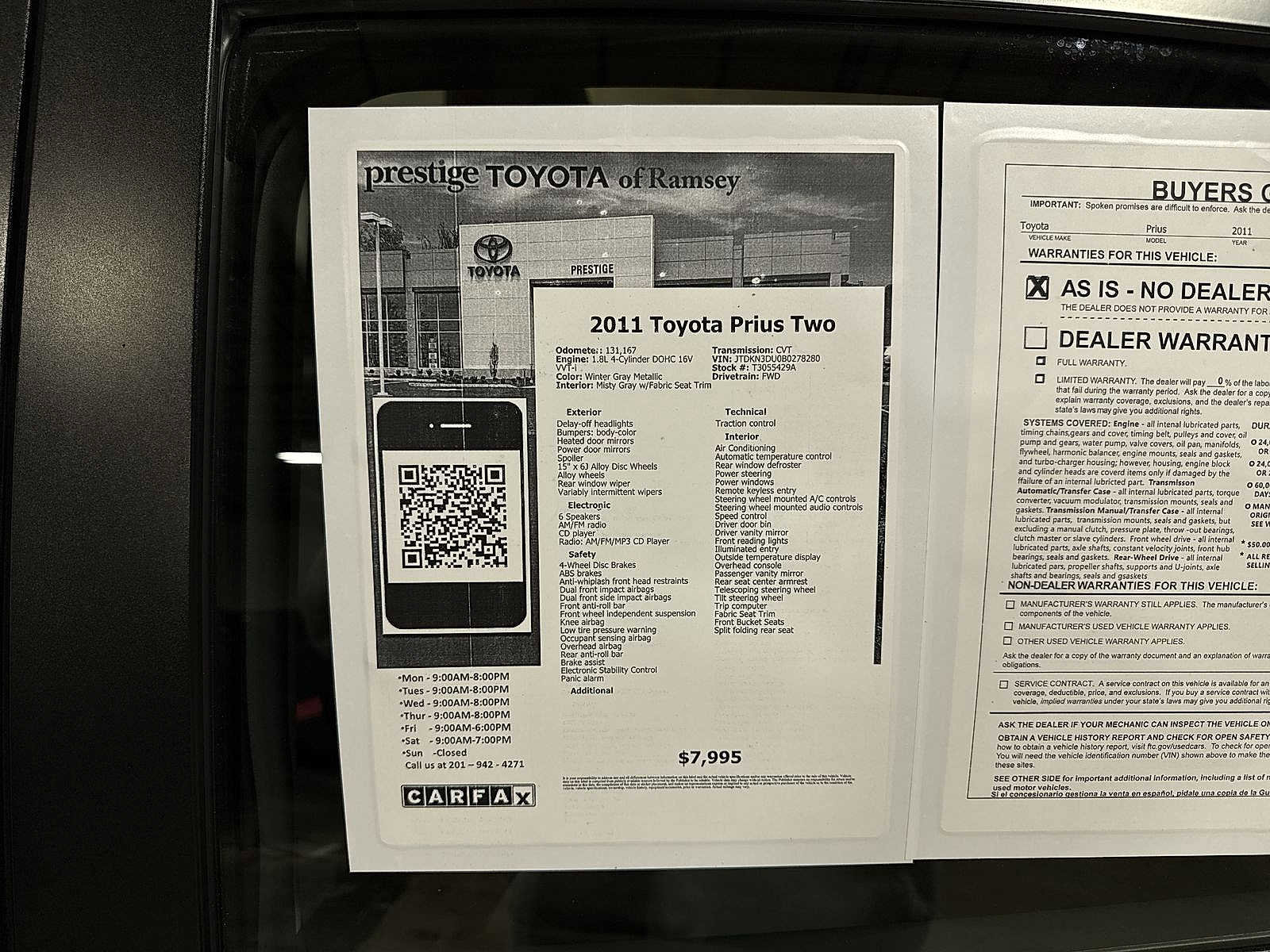 Used 2011 Toyota Prius Two image 13