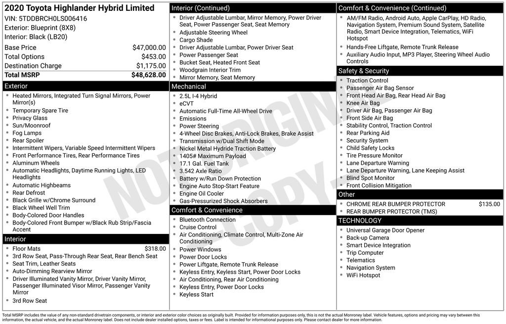 Used 2020 Toyota Highlander Limited AWD/4WD image 5