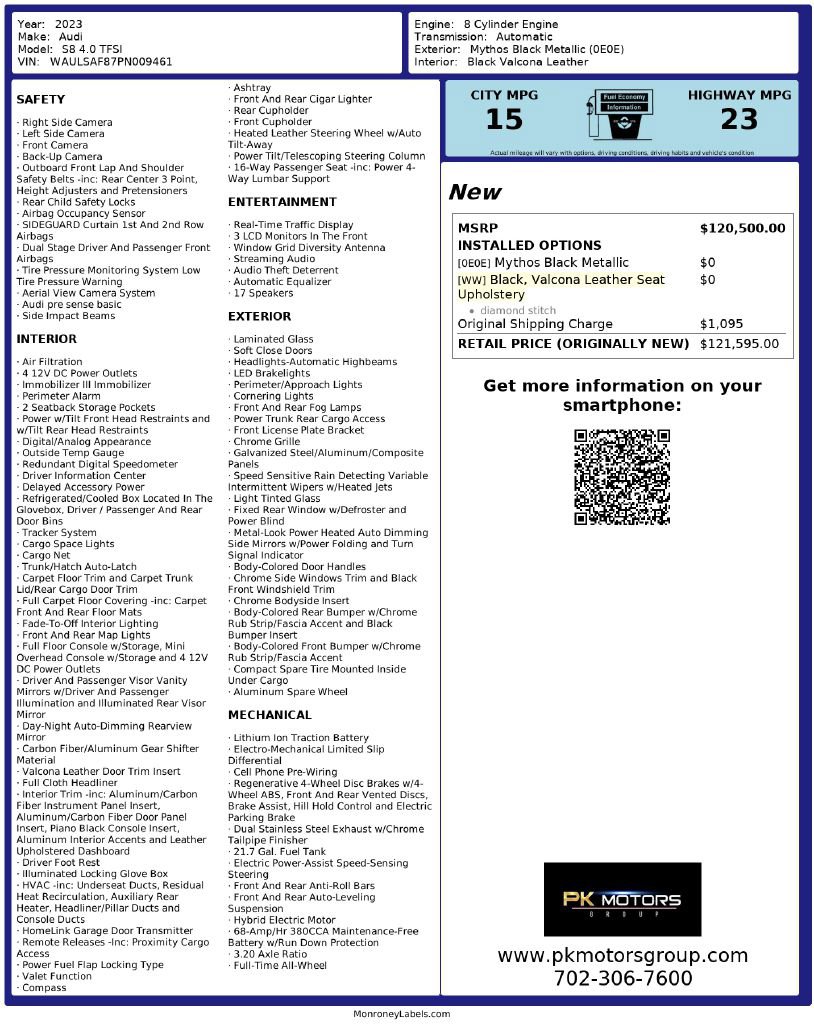 Used 2023 Audi S8 AWD/4WD image 96